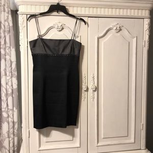 Silver and black  dress w rhinestone accent sz 4